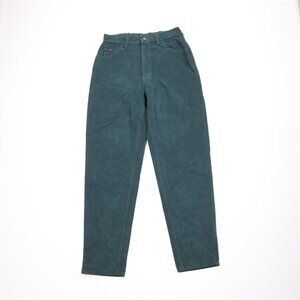 Deadstock Vtg 90s Lee Womens 12 Relaxed Fit Tapered Leg Denim Jeans Green USA
